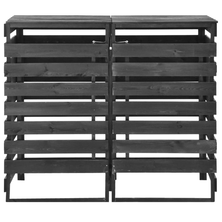 VidaXL Containerberging dubbel 140x75x121 cm geverfd grenenhout