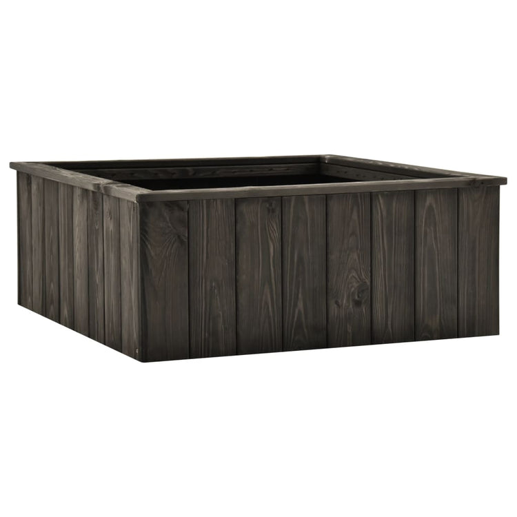 VidaXL Plantenbak verhoogd 74x77x30 cm massief grenenhout grijs