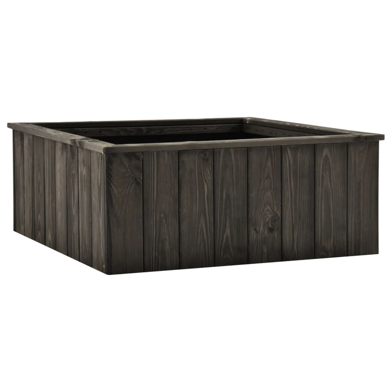 VidaXL Plantenbak verhoogd 74x77x30 cm massief grenenhout grijs