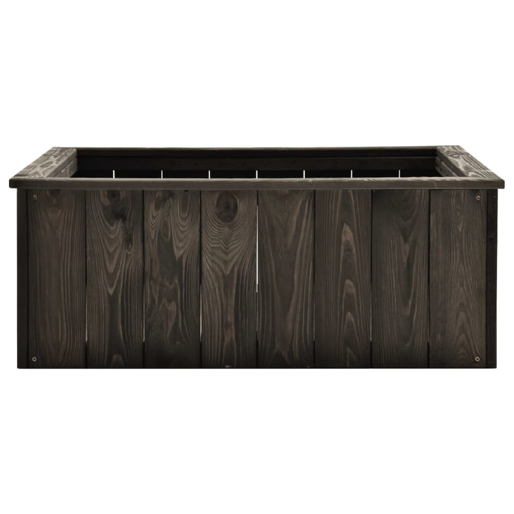 VidaXL Plantenbak verhoogd 74x77x30 cm massief grenenhout grijs