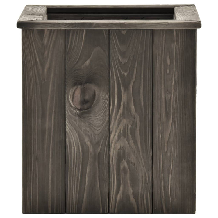 VidaXL Plantenbak verhoogd 38x41x40 cm massief grenenhout donkergrijs