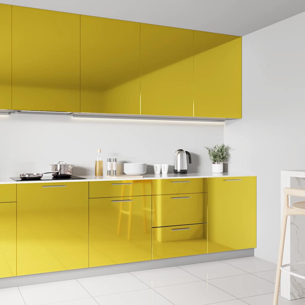 Vidaxl meubelfolie zelfklevend 500x90 cm pvc hoogglans goudkleurig