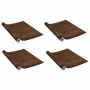 Vidaxl deurfolies zelfklevend 4 st 210x90 cm pvc donkereikenkleurig - afbeelding 2
