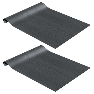 Vidaxl meubelfolies zelfklevend 2 st 500x90 cm pvc donkerhoutkleurig