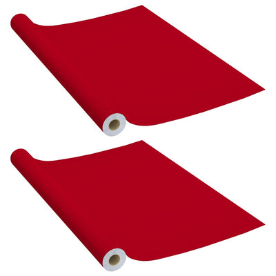 VidaXL Meubelfolies zelfklevend 2 st 500x90 cm PVC rood