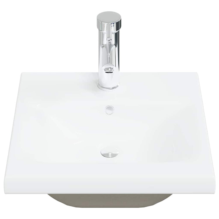 Vidaxl inbouwwastafel met kraan 42x39x18 cm keramiek wit