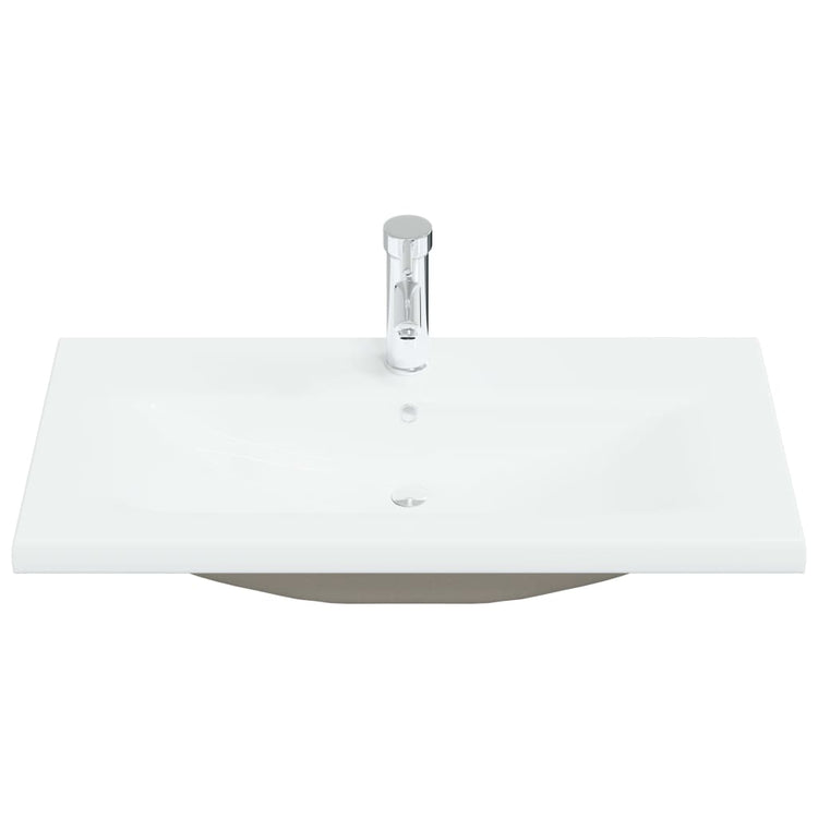 Vidaxl inbouwwastafel met kraan 81x39x18 cm keramiek wit