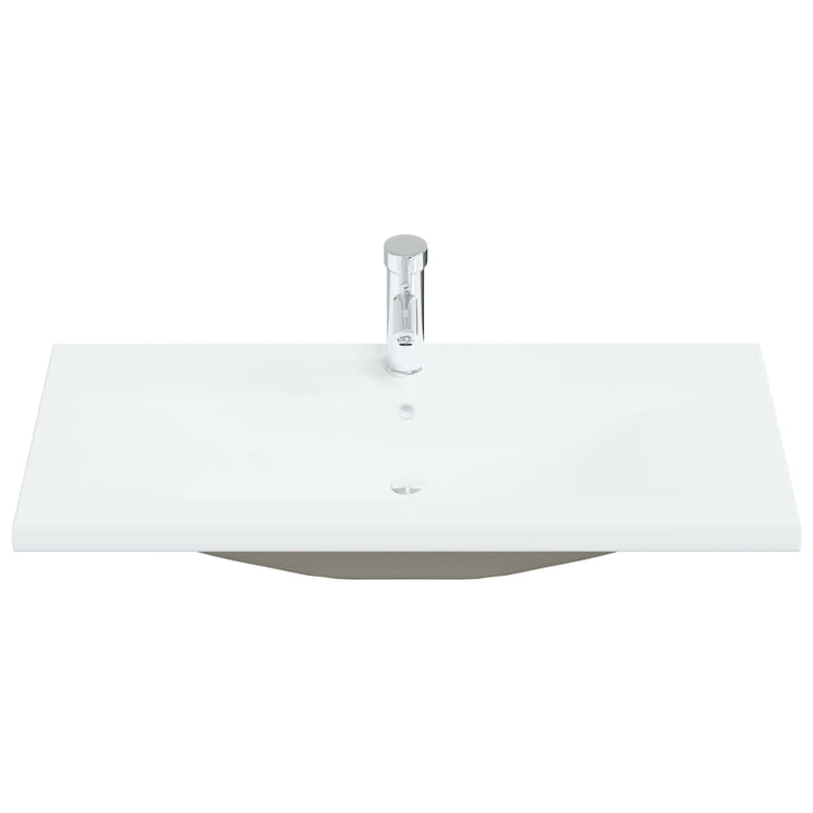 Vidaxl inbouwwastafel met kraan 91x39x18 cm keramiek wit