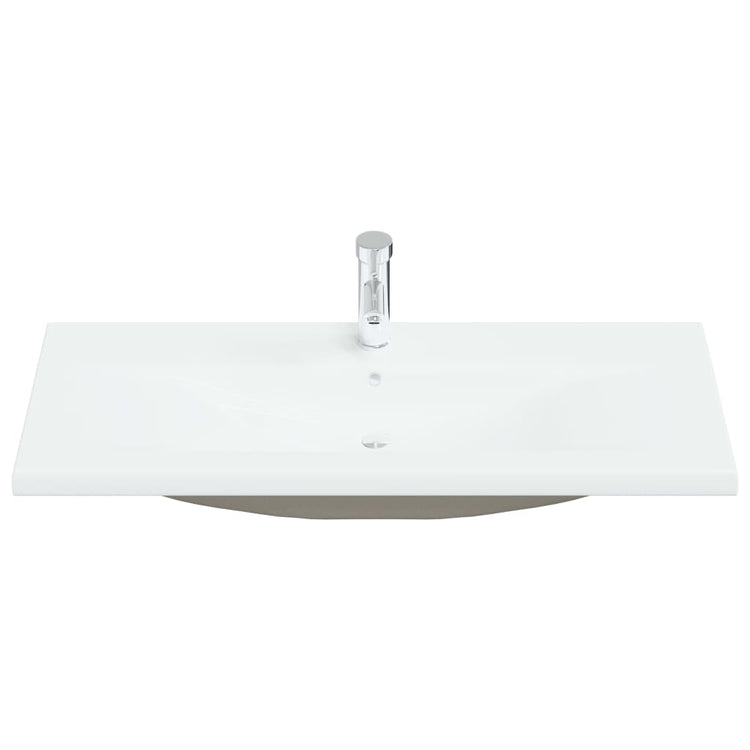 Vidaxl inbouwwastafel met kraan 101x39x18 cm keramiek wit