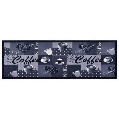 Vidaxl keukenmat wasbaar coffee 60x180 cm blauw