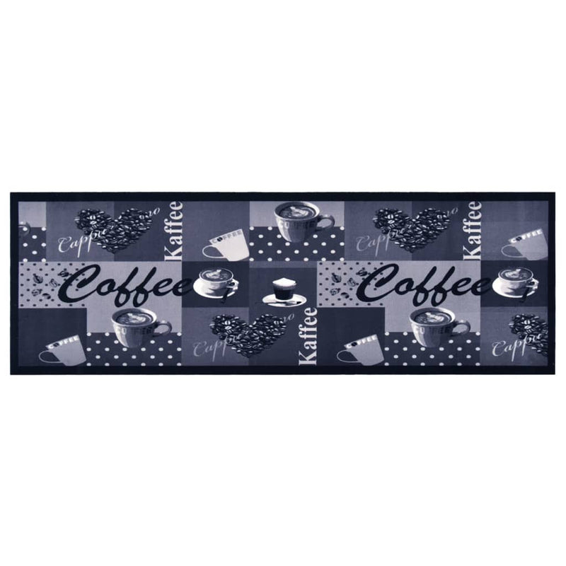 Vidaxl keukenmat wasbaar coffee 60x180 cm blauw