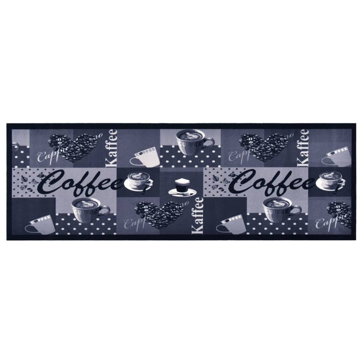 Vidaxl keukenmat wasbaar coffee 60x300 cm blauw