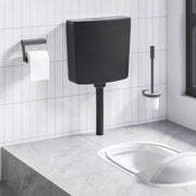 Vidaxl toiletstortbak met watertoevoer onderin 3 6 l zwart - afbeelding 1