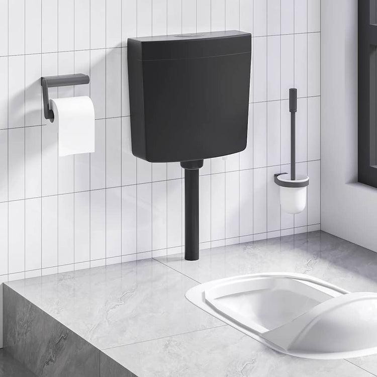 Vidaxl toiletstortbak met watertoevoer onderin 3 6 l zwart