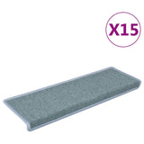 Vidaxl trapmatten 15 st 65x21x4 cm zeeblauw rechthoekige rand - afbeelding 2