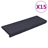 Vidaxl trapmatten 15 st 65x21x4 cm donkergrijs en blauw - afbeelding 2