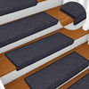 Vidaxl trapmatten 15 st 65x21x4 cm donkergrijs en blauw met rechthoekige rand