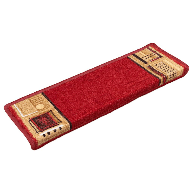 Vidaxl trapmatten zelfklevend 15 st 65x21x4 cm rood