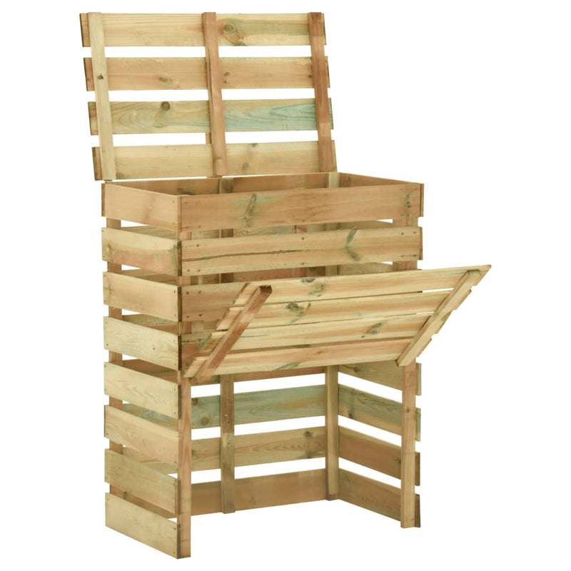VidaXL Tuincompostbak gelat 80x50x100 cm geïmpregneerd grenenhout