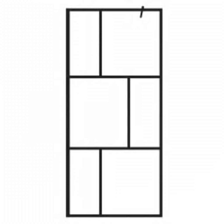 Vidaxl inloopdouchewand 90x195 cm gehard glas zwart