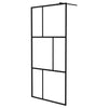 Vidaxl inloopdouchewand 100x195 cm gehard glas zwart