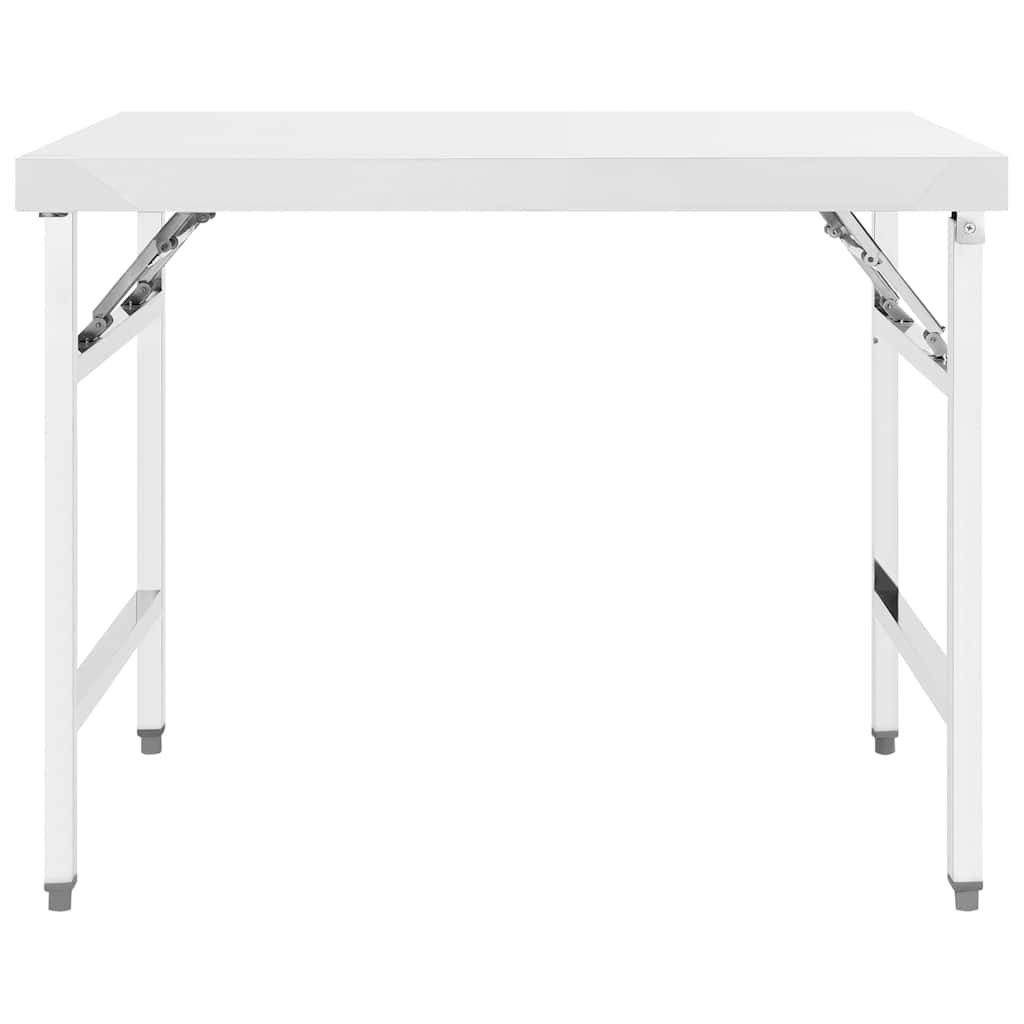 Vidaxl keukenwerktafel inklapbaar 100x60x80 cm roestvrij staal