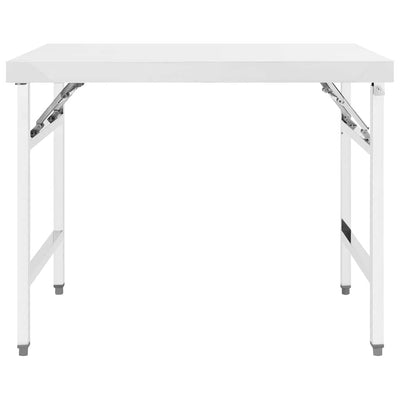 Vidaxl keukenwerktafel inklapbaar 100x60x80 cm roestvrij staal