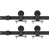 Vidaxl hardwaresets voor schuifdeuren 2 st 200 cm staal zwart