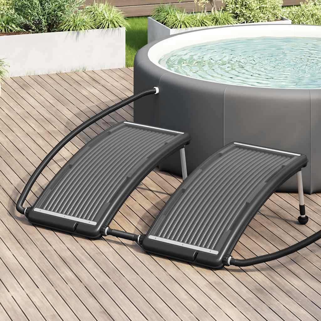 Vidaxl zwembadverwarmingspaneel solar 2 st gebogen 110x65 cm