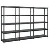 Vidaxl opbergrek 5-laags 255x40x185 cm kunststof zwart