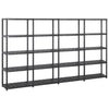 Vidaxl opbergrek 5-laags 284x38x170 cm kunststof zwart