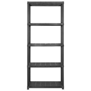 Vidaxl opbergrek 5-laags 284x38x170 cm kunststof zwart - afbeelding 3