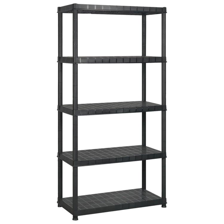 VidaXL Opbergrek 5-laags 340x40x185 cm kunststof zwart
