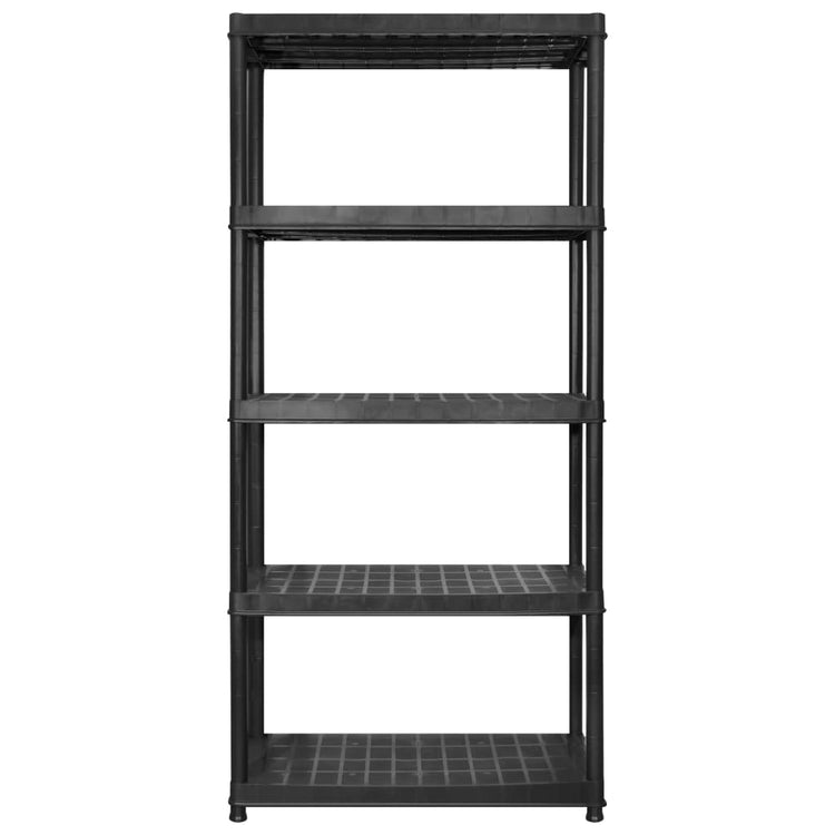 VidaXL Opbergrek 5-laags 340x40x185 cm kunststof zwart