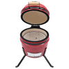 Vidaxl kamado barbecue 2-in-1 56 cm keramiek rood