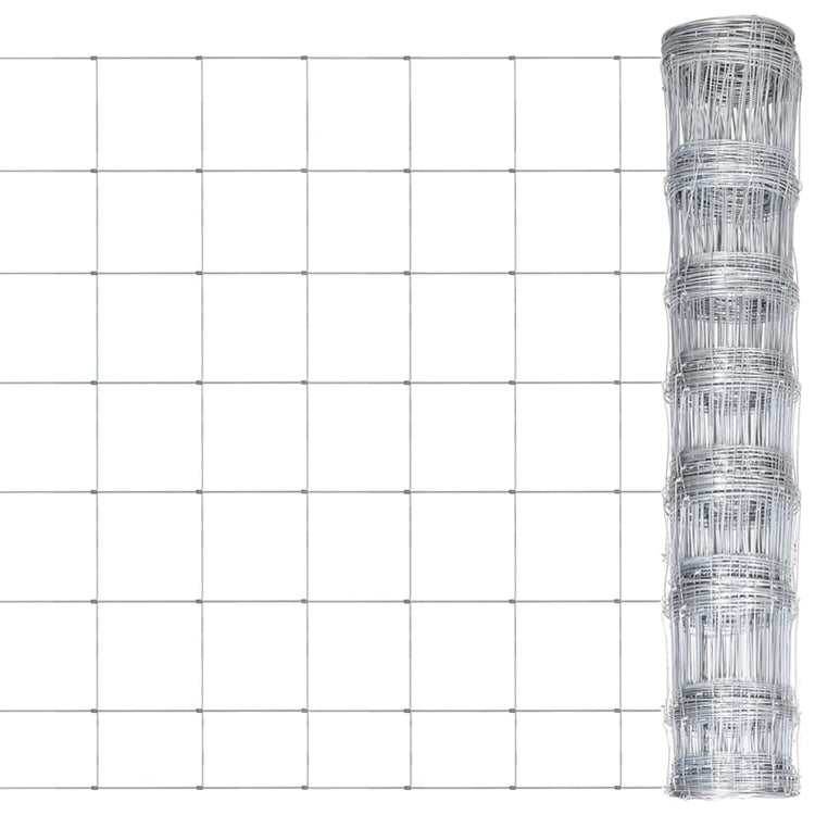 Vidaxl hek 50x1 m gegalvaniseerd staal zilverkleurig