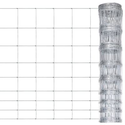 VidaXL Hek 50x1,2 m gegalvaniseerd staal zilverkleurig