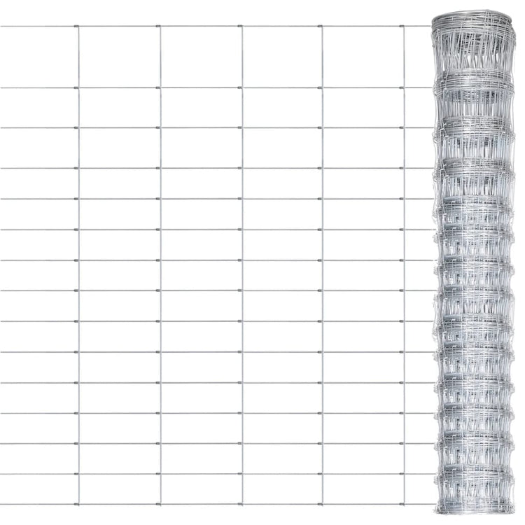 Vidaxl hek 50x1,6 m gegalvaniseerd staal zilverkleurig