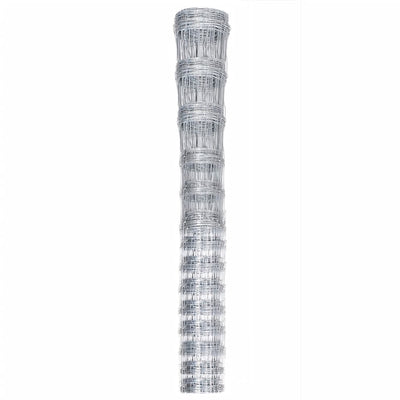 Vidaxl hek 50x1 m gegalvaniseerd staal zilverkleurig