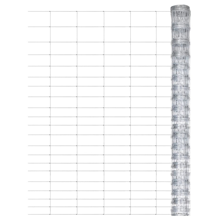 Vidaxl hek 50x1,25 m gegalvaniseerd staal zilverkleurig