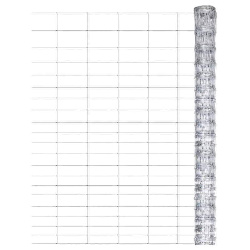 Vidaxl hek 50x1,25 m gegalvaniseerd staal zilverkleurig