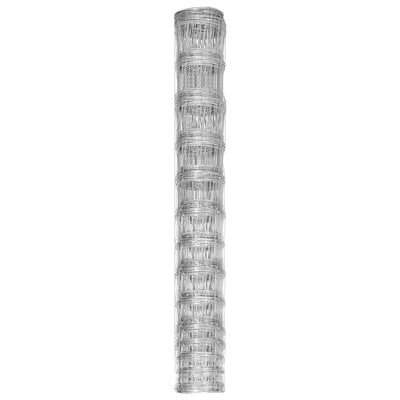 Vidaxl hek 50 m 150 cm gegalvaniseerd staal zilverkleurig