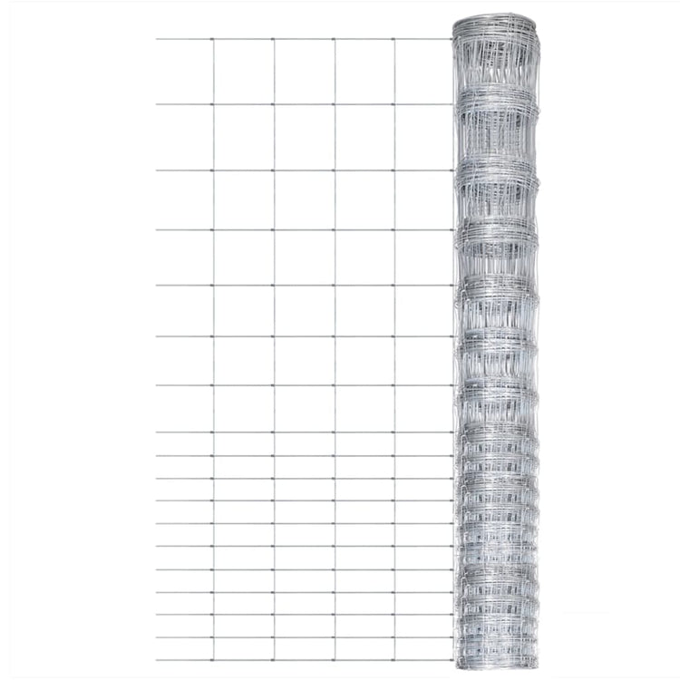 Vidaxl hek 50x1,5 m gegalvaniseerd staal zilverkleurig