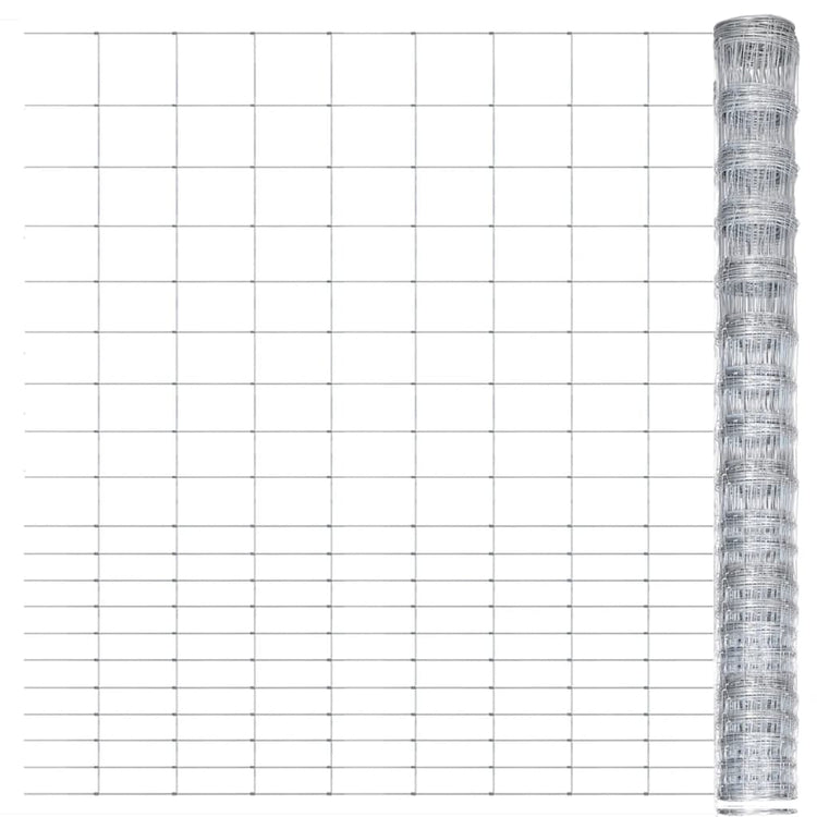 Vidaxl hek 50x1,6 m gegalvaniseerd staal zilverkleurig