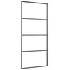 Vidaxl schuifdeur 90x205 cm aluminium en esg-glas zwart