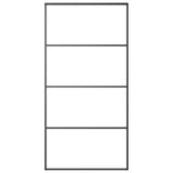 VidaXL Schuifdeur 102,5x205 cm aluminium en ESG-glas zwart - afbeelding 2