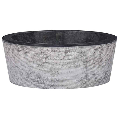 Vidaxl gootsteen ø40x15 cm marmer zwart