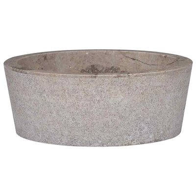 Vidaxl gootsteen ø40x15 cm marmer grijs