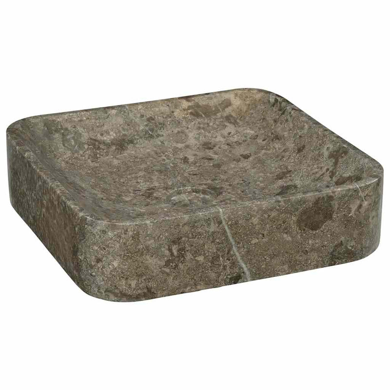 Vidaxl gootsteen 40x40x10 cm marmer grijs