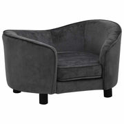 Vidaxl hondenbank 69x49x40 cm pluche donkergrijs - afbeelding 2